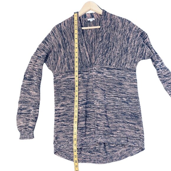 BP Cardigan Sweater Womens Size S Blue 100% Cotton Space Dye Open Knit Soft Boho - Picture 8 of 8